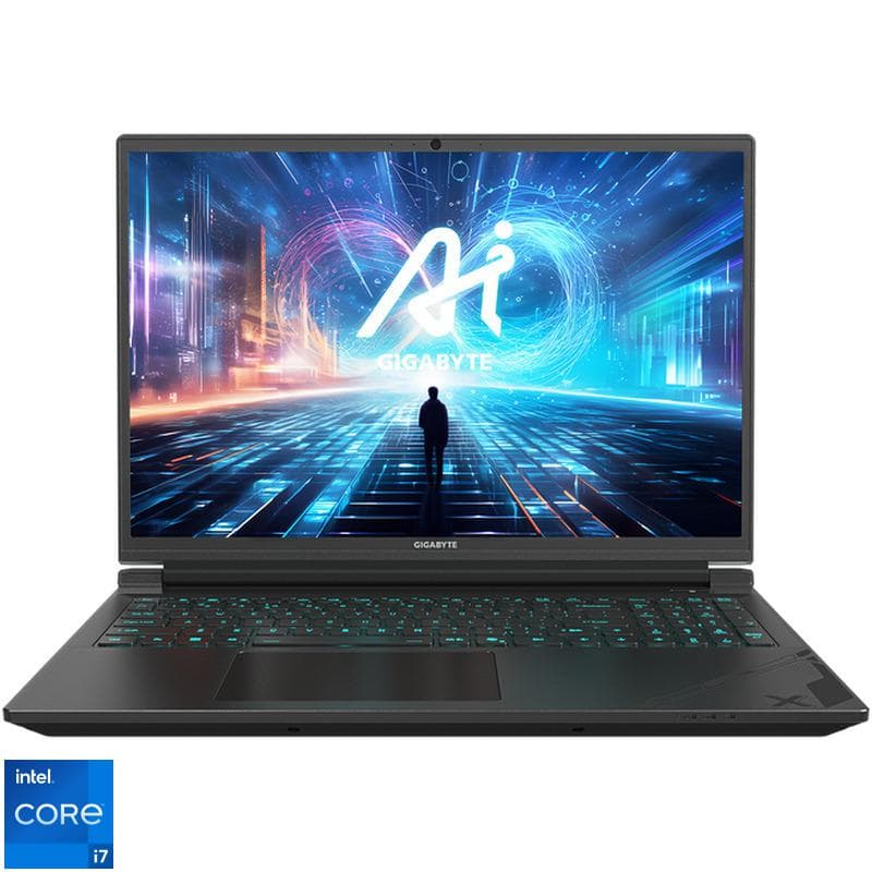Laptop Gaming Gigabyte G6X 9MG, cu procesor Intel Core i7-13650HX, 16'' IPS, 16 GB DDR5, 512 GB, NVIDIA GeForce RTX 4050, 6GB GDDR6, Fara OS
