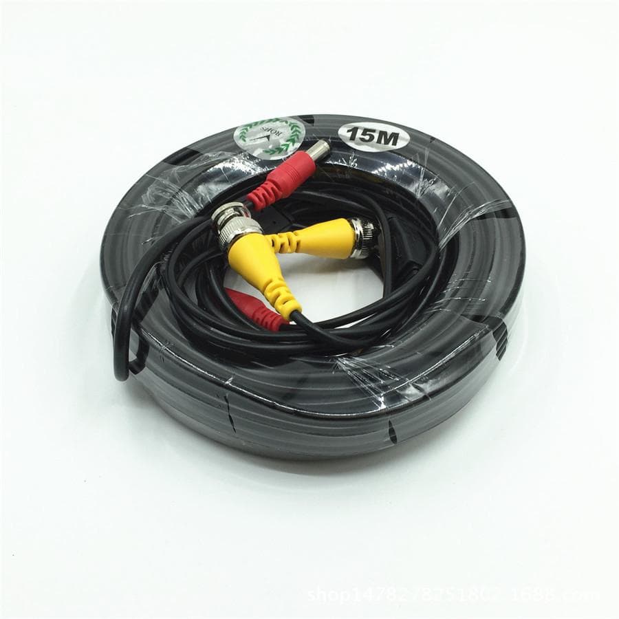 Cablu video si alimentare 15 metri LN-EC04-15M; conectori DC si BNC; Video Power: 26 AWG; Insulation: 1.3mm Colourless PE; Power Conductor: 21 AWG x 2C Red/Black ID: 1.35mmPVC; Outer Jacket: 4.4mm PVC Black — miniatură