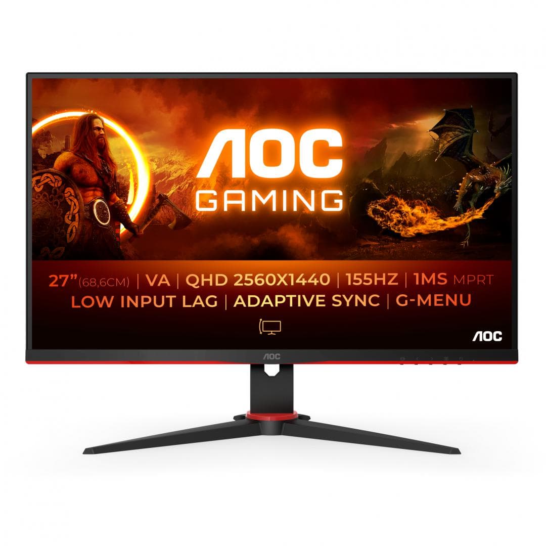 Monitor Gaming AOC Q27G2E/BK, 27", 2560 x 1440 pixeli, Black