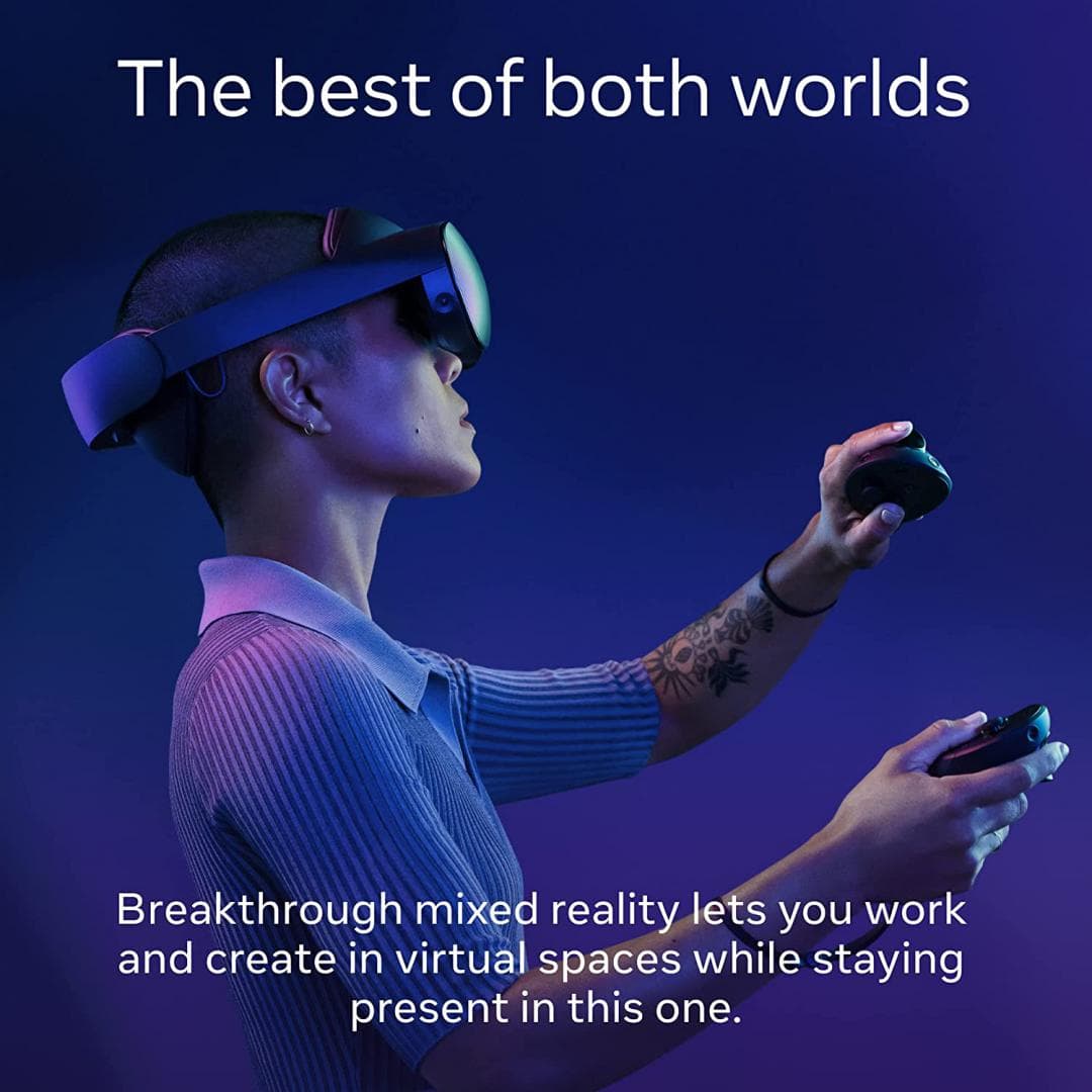 VR Headset Oculus Quest PRO 256GB Black — miniatură
