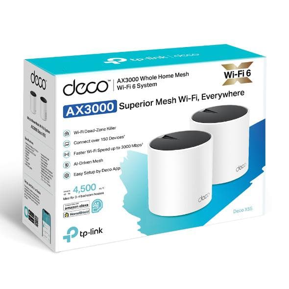 Router wireless TP-LINK Deco X55, WIFI 6, Mesh, Dual Band