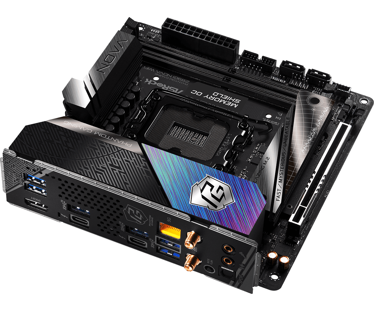 Placa de baza ASRock Phantom Gaming Z890I Nova WiFi, Socket 1851, DDR5, Mini-ITX — miniatură
