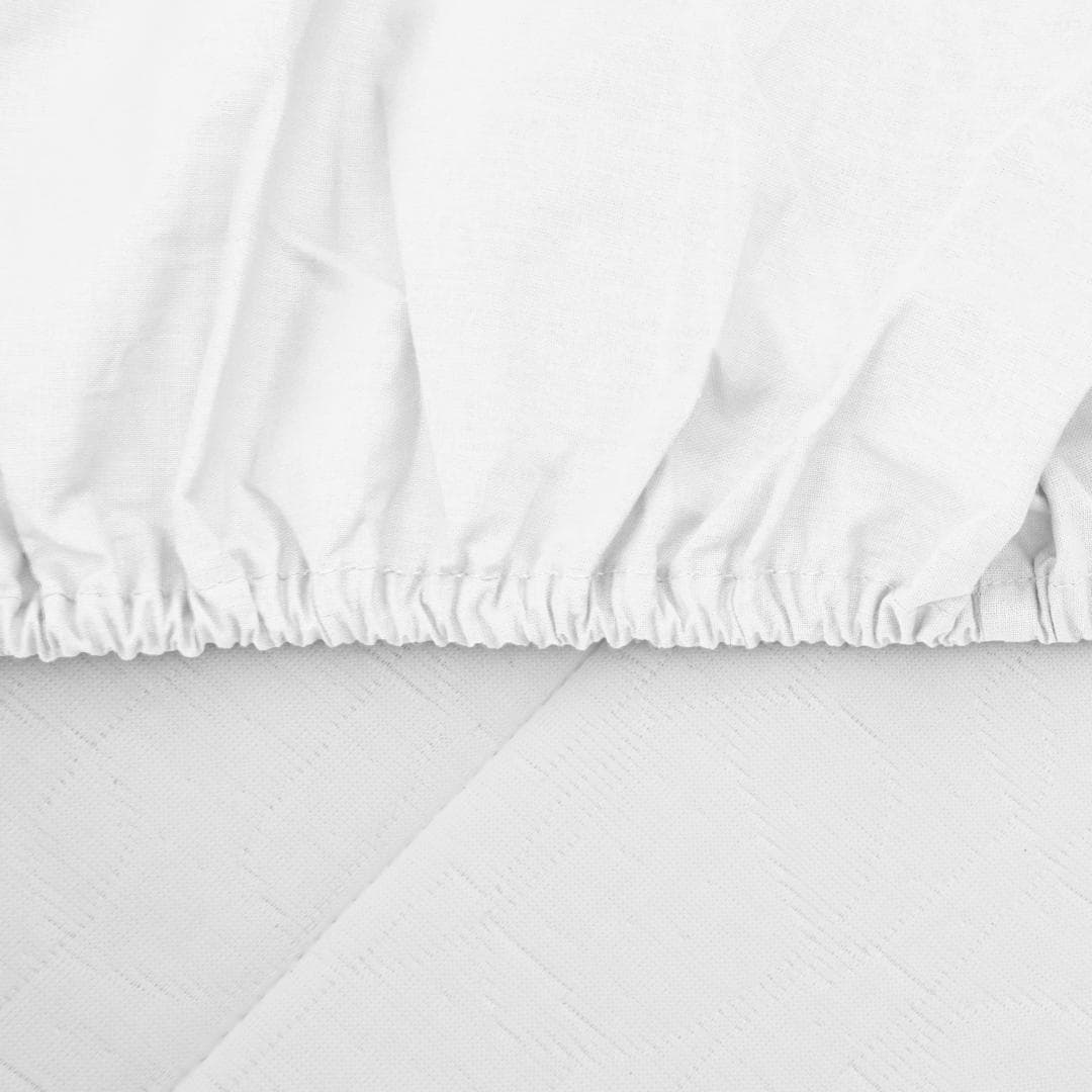 CEARCEAF PAT CU ELASTIC 180X200 CM ALB — miniatură
