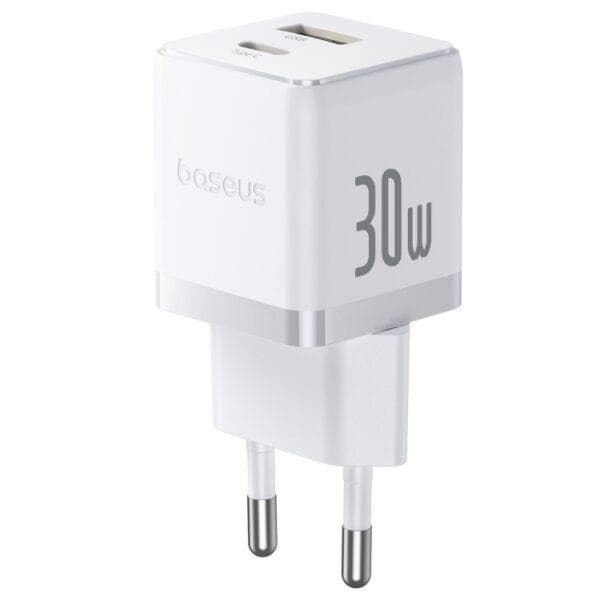 Incarcator retea Baseus Palm, 30W, 2 porturi, Alb