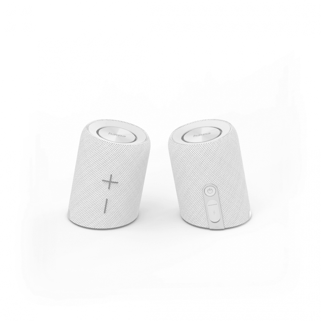 Hama Boxa BT Twin 2.0, conectare prin Bluetooth, putere 20W, rezisnta la stropire, alb — miniatură
