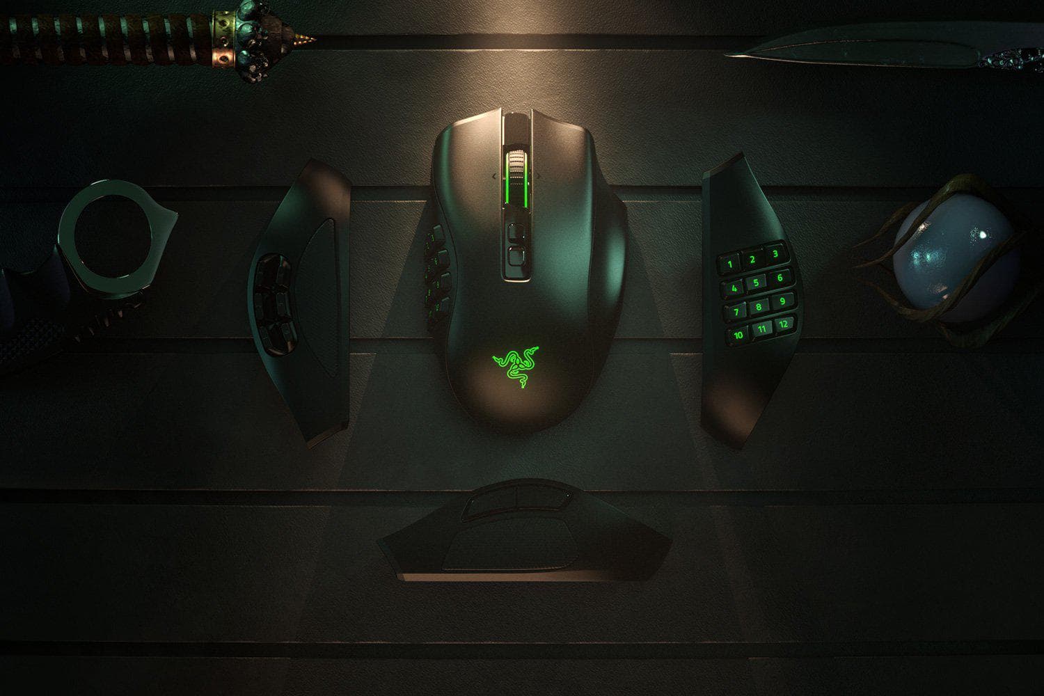 Mouse Gaming Wireless Razer Naga Pro, 20000 dpi, negru — miniatură