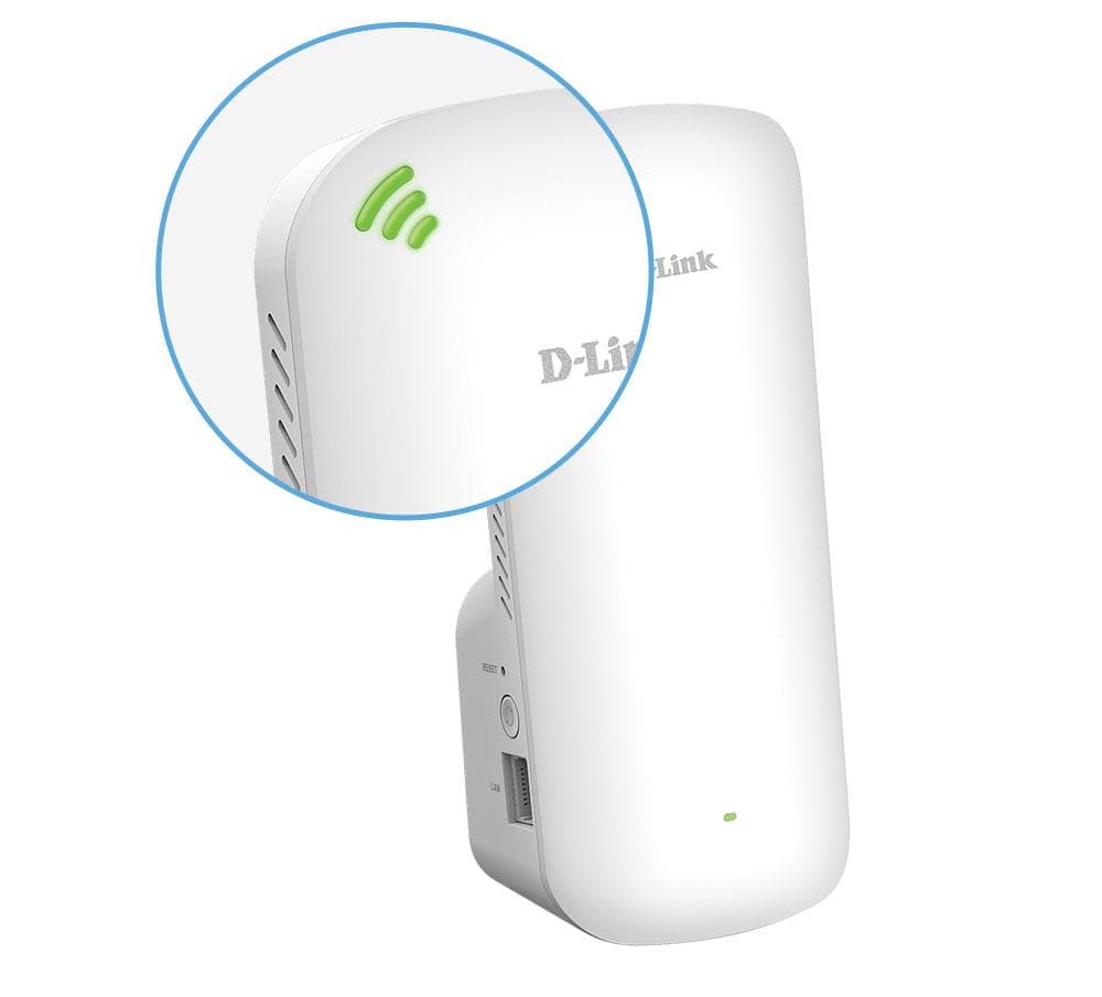 Range extender AX1800 wi-fi D-link, DAP-X1860, WI-FI 6, 1800MBps (2.4GHz + 5 GHz), 2 antene interne, 1 x LAN 10/100/1000, Wi-Fi Mesh, MU-MIMO.