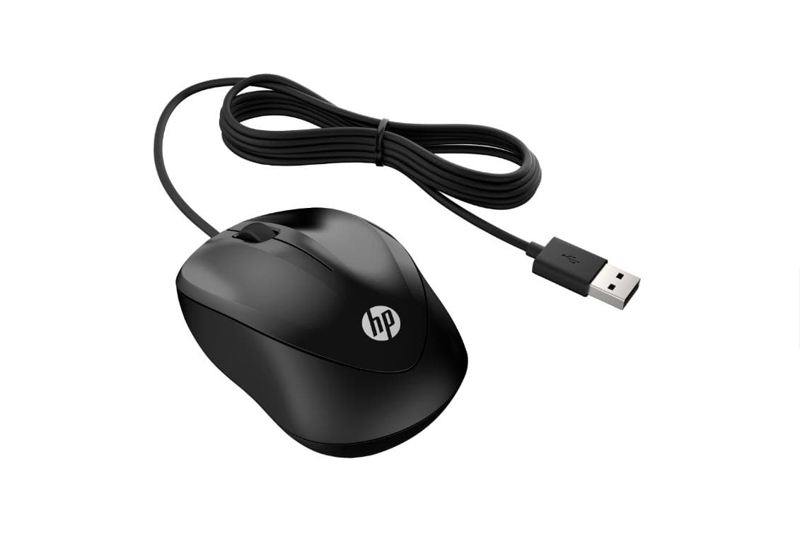 Mouse HP Wired Mouse 1000, 1200 dpi, negru — miniatură