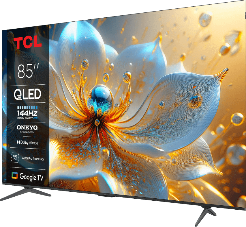 Televizor TCL QLED 85T8C, 215 cm, Smart Google TV, 4K Ultra HD, 144Hz, Onkyo — miniatură