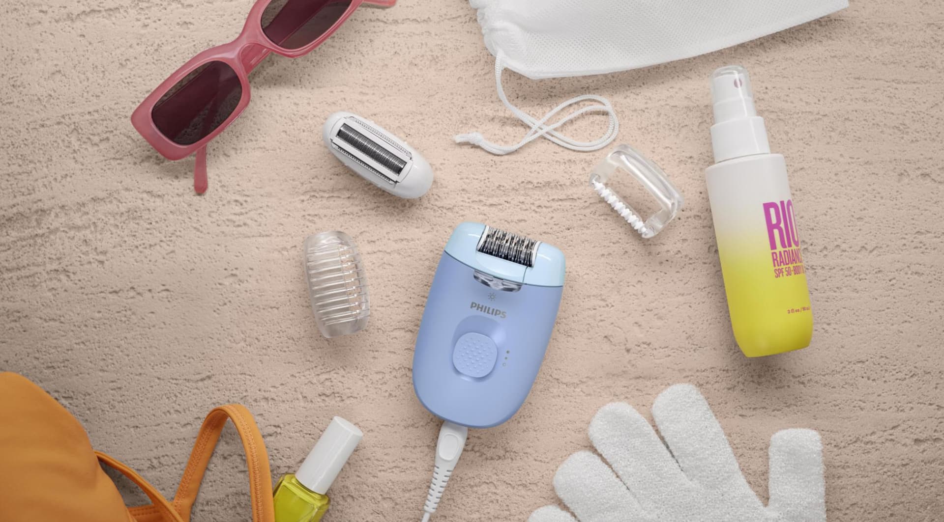 Epilator cu fir PHILIPS Seria 4000 BRE247/00, 2 viteze, 4 accesorii, Retea, Albastru, L x A x I (mm) 50x120x145 — miniatură
