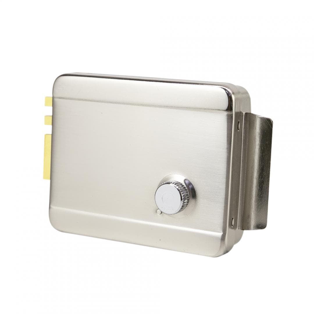 PNI Yala electromagnetica H1073A din otel, cu butuc Fail Secure NO, Se potriveste solutiilor de interfon cu intercom sau sistemelor de control acces, Alimentare: 12V, 1A, carcasa din otel inoxidabi, Dust proof, Watwr resistant 100l/min, Dimensiuni: 129x105x39mm, greutate: 1117g, 3 chei. — miniatură
