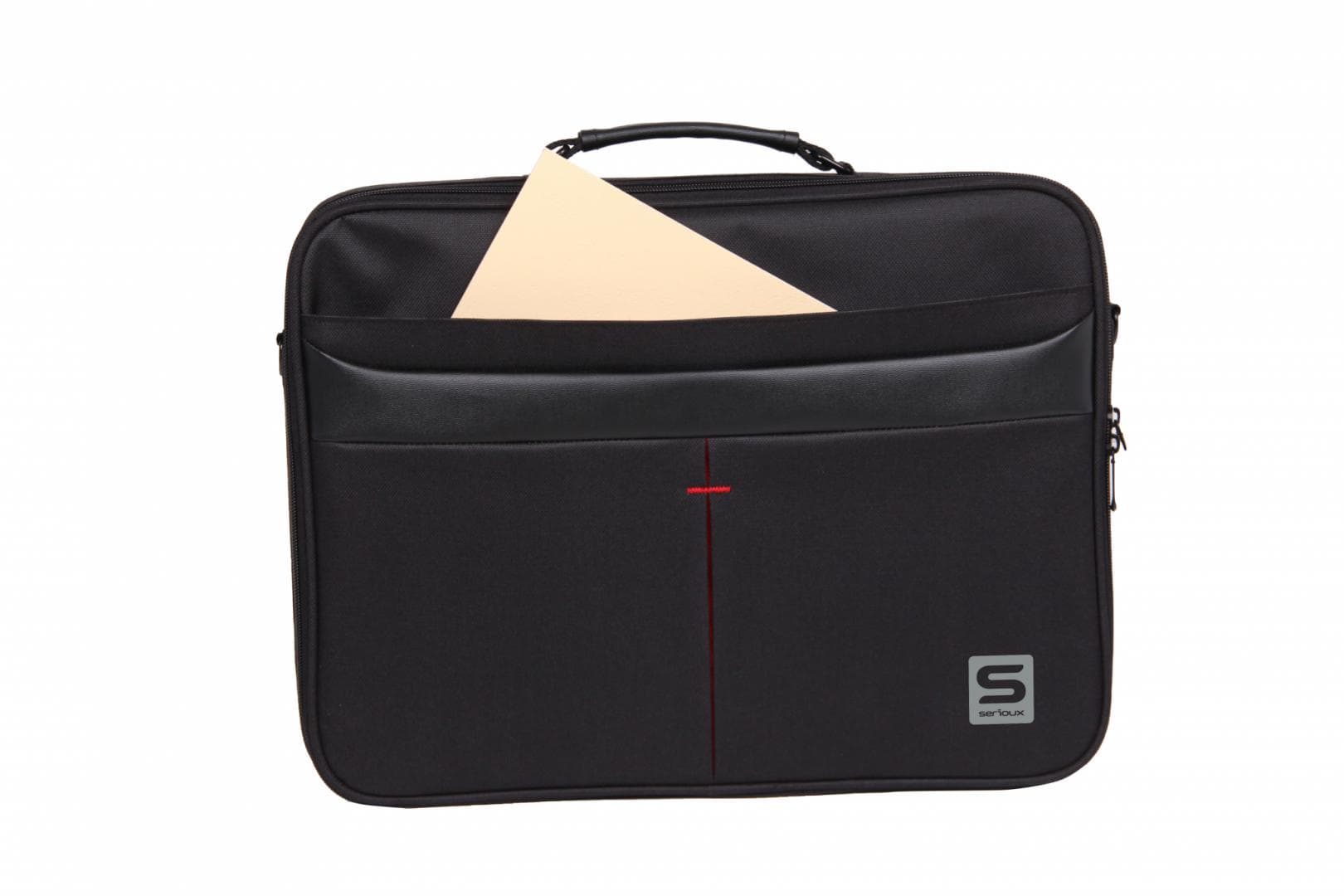 Geanta notebook Serioux, SRX-8444, dimensiuni 40 x 30 x 6 cm, compartiment laptop: max 15.6", bretea spate pentru prindere troller, curea de umar ajustabila, material poliester — miniatură