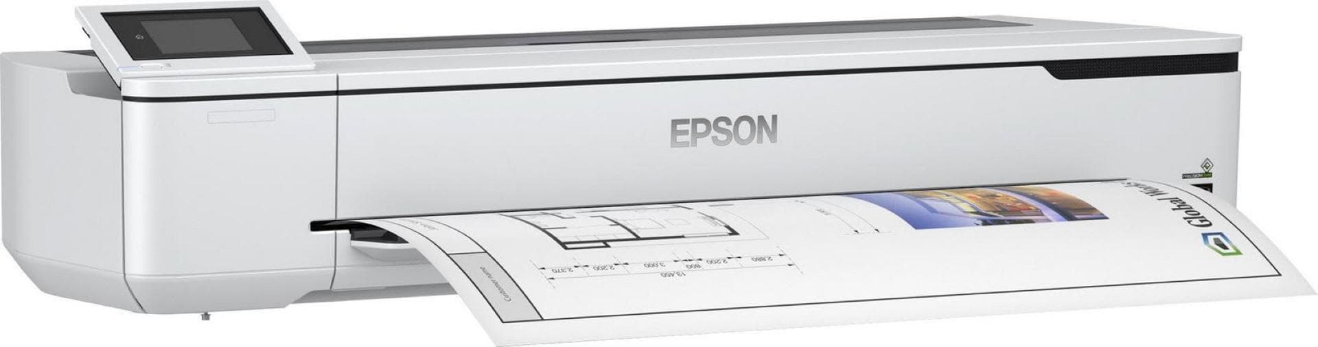 Plotter Epson Surecolor T5100N 36", format A0, 4 culori, rezolutie max 2400 x 1200  DPI, memorie 1GB RAM, limbaje de printare: ESC/P-R, HP-GL2, RTL, Auto cutter, ecran tactil 10.9cm,  interfata: USB2.0, Retea, WI-FI, consumabile: C13T40C140, C13T40D140, C13T40C240, C13T40D240, C13T40C340