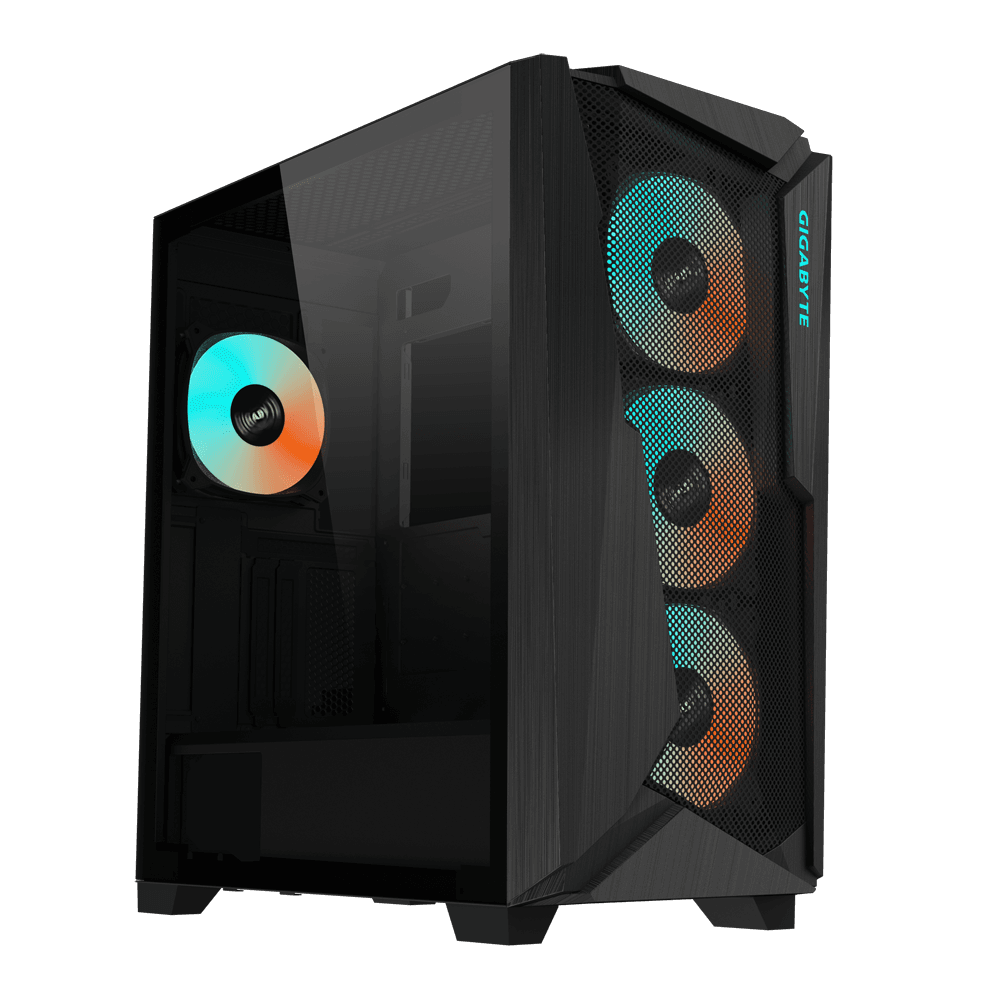 Carcasa GIGABYTE C301 GLASS, RGB, Mid Tower, Black