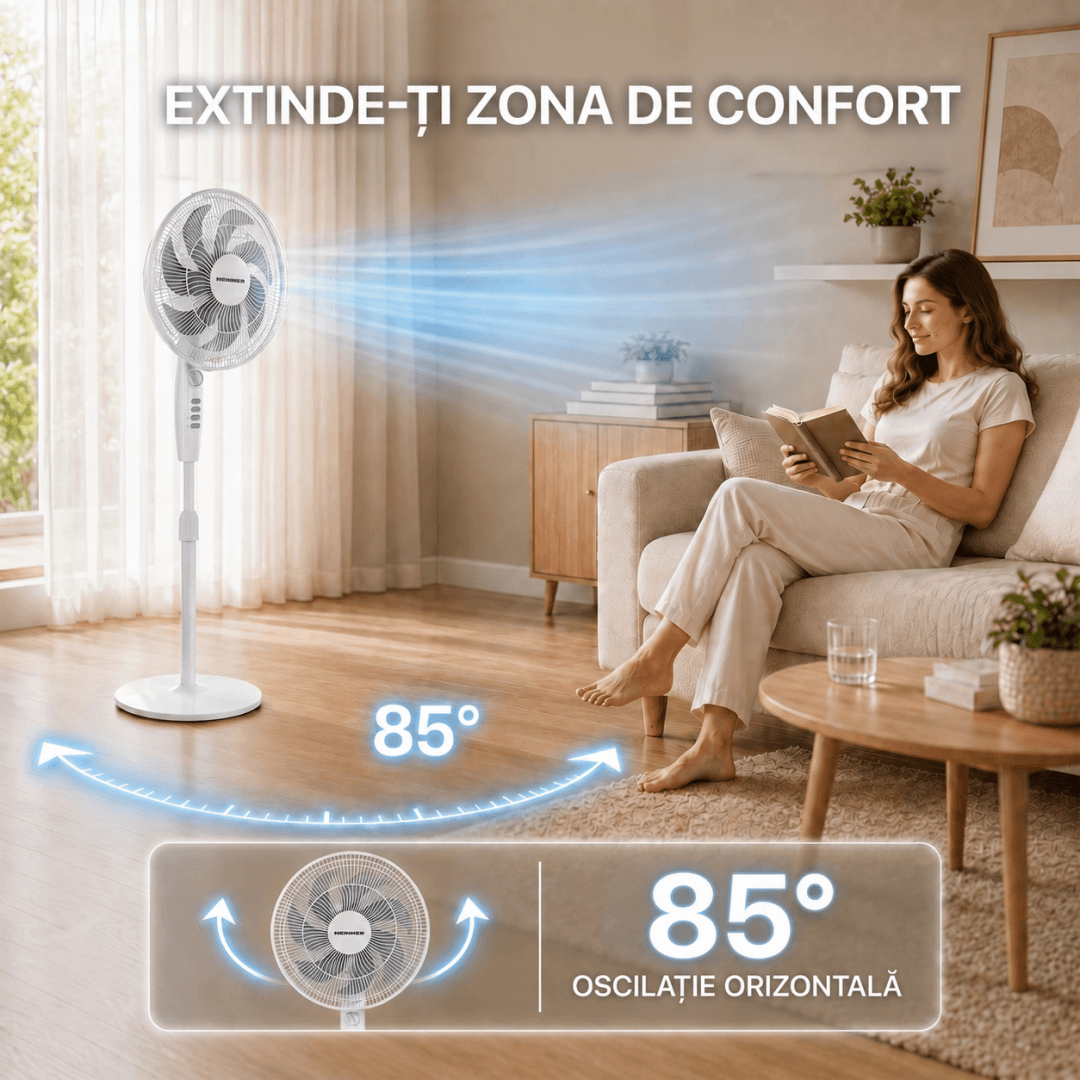 VENTILATOR CU PICIOR HEINNER HSF-M750MWH — miniatură