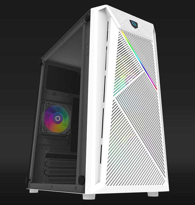 Carcasa AQIRYS BELLATRIX PRO, RGB, Mini Tower, White — miniatură