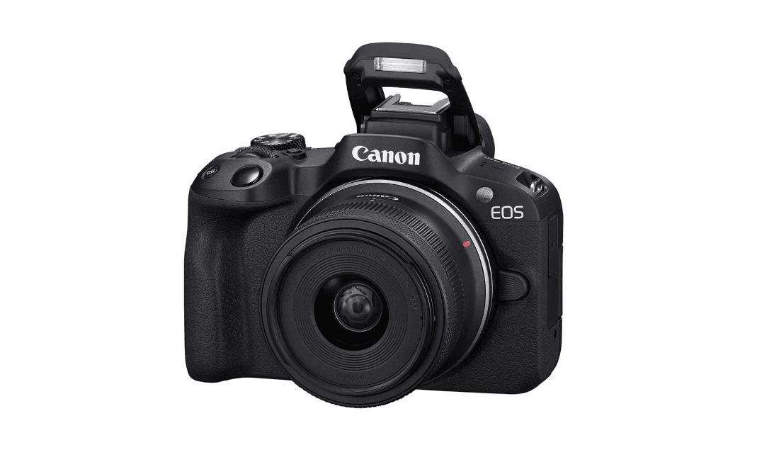 Aparat foto Canon Eos R50 BLACK KIT + Obiectiv RF-S18-45mm F4.5-6.3 IS STM, mirrorless, 24.2 Megapixeli, Procesor Digic X, Montura RF, Senzor APS-C 22.3 x 14.9mm, Aspect 3:2, Focalizare: Dual Pixel CMOS AF II, 100 % pe orizontală şi 100 % pe verticală (selectare automată), 90 % pe orizontală şi 100 — miniatură