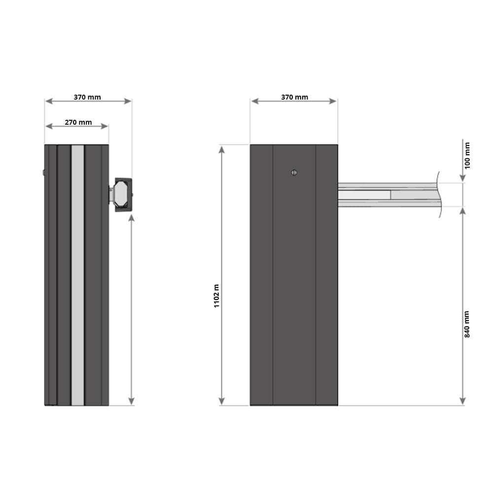 Kit bariera de acces auto extensibila Motorline ZUMA 4, 3.5 - 4 m, utilizare intensiva, 24V — miniatură