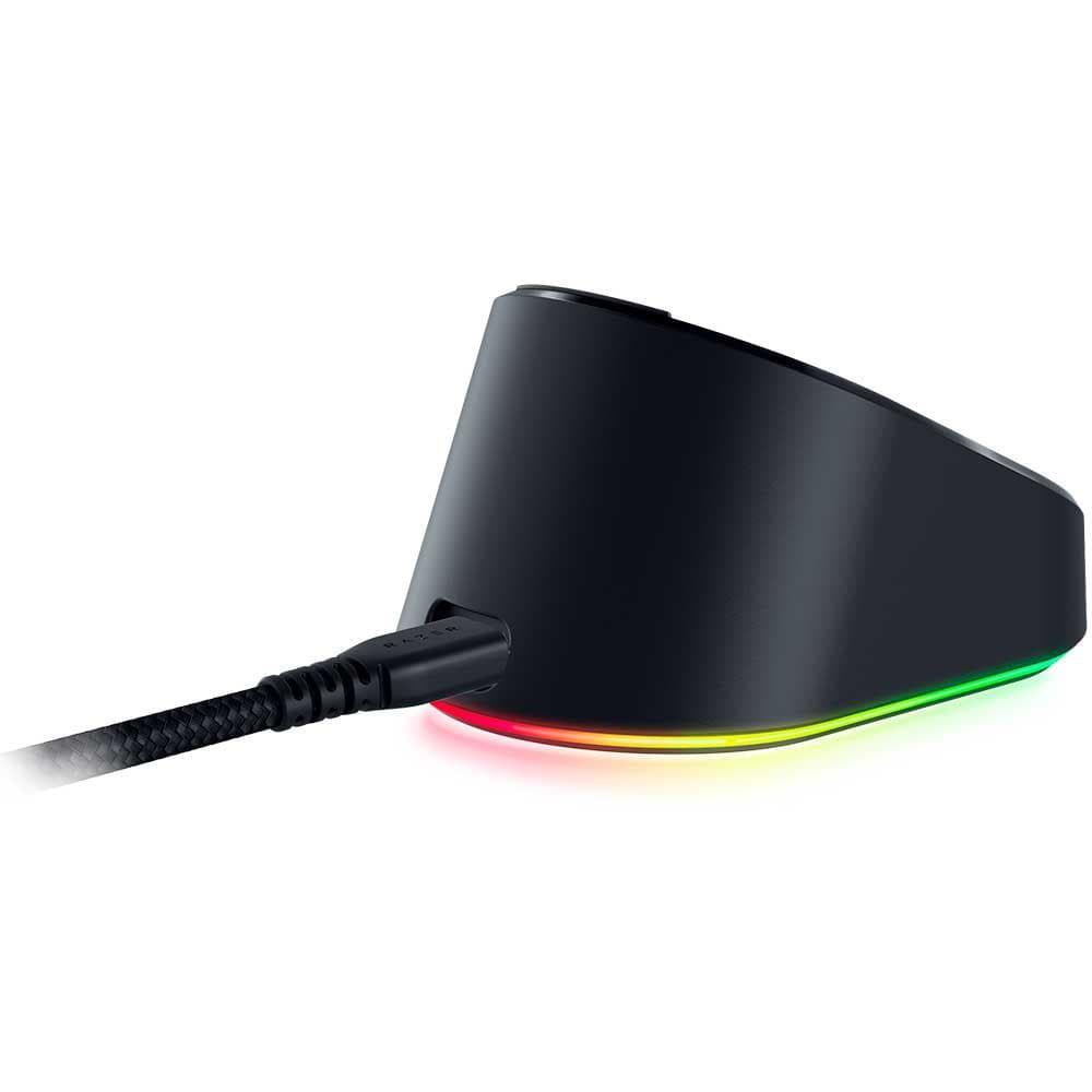 Mouse Razer Dock Pro, iluminare Razer Chroma™ RGB, Built-in Razer™ HyperPolling 8K Hz, compatibil Basilisk V3 Pro, Cobra Pro and Naga V2 Pro, negru — miniatură