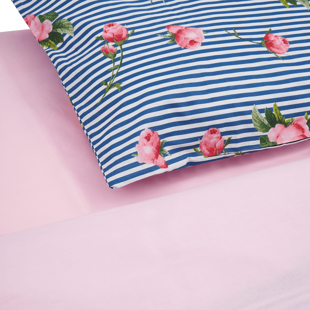 LENJERIE PAT DBL, 100% BBC, 132TC, ROSE — miniatură
