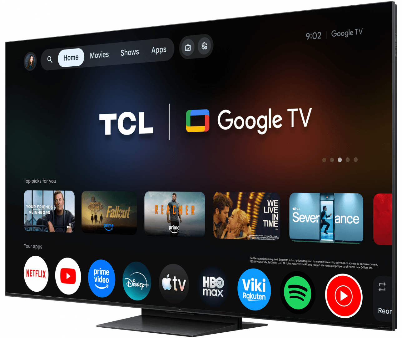 Televizor TCL LED 75P6L, 189 cm, Smart Google TV, 4K Ultra HD, Clasa E (Model 2026) — miniatură