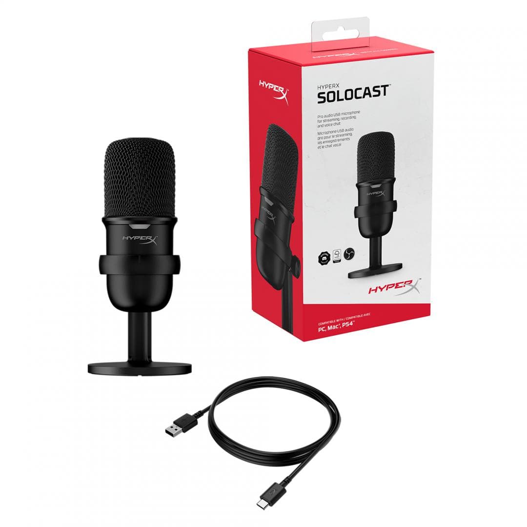Microfon HP HyperX SoloCast, tip Cardioid, USB