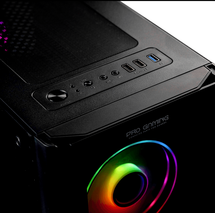 Carcasa PRO GAMING BLAZE, RGB, Mid Tower, Black — miniatură