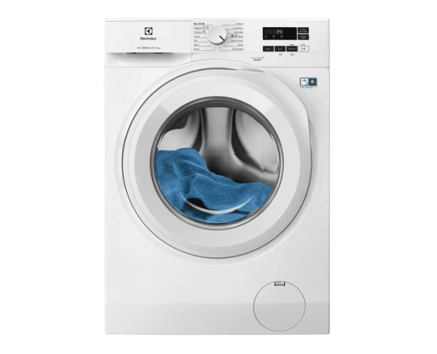 Masina de spalat rufe Electrolux EW6F1481E, 8 kg, 1400 rpm, Clasa A, Motor Inverter cu MagnetPermanent, Display LED, SensiCare, TimeManager, Alb