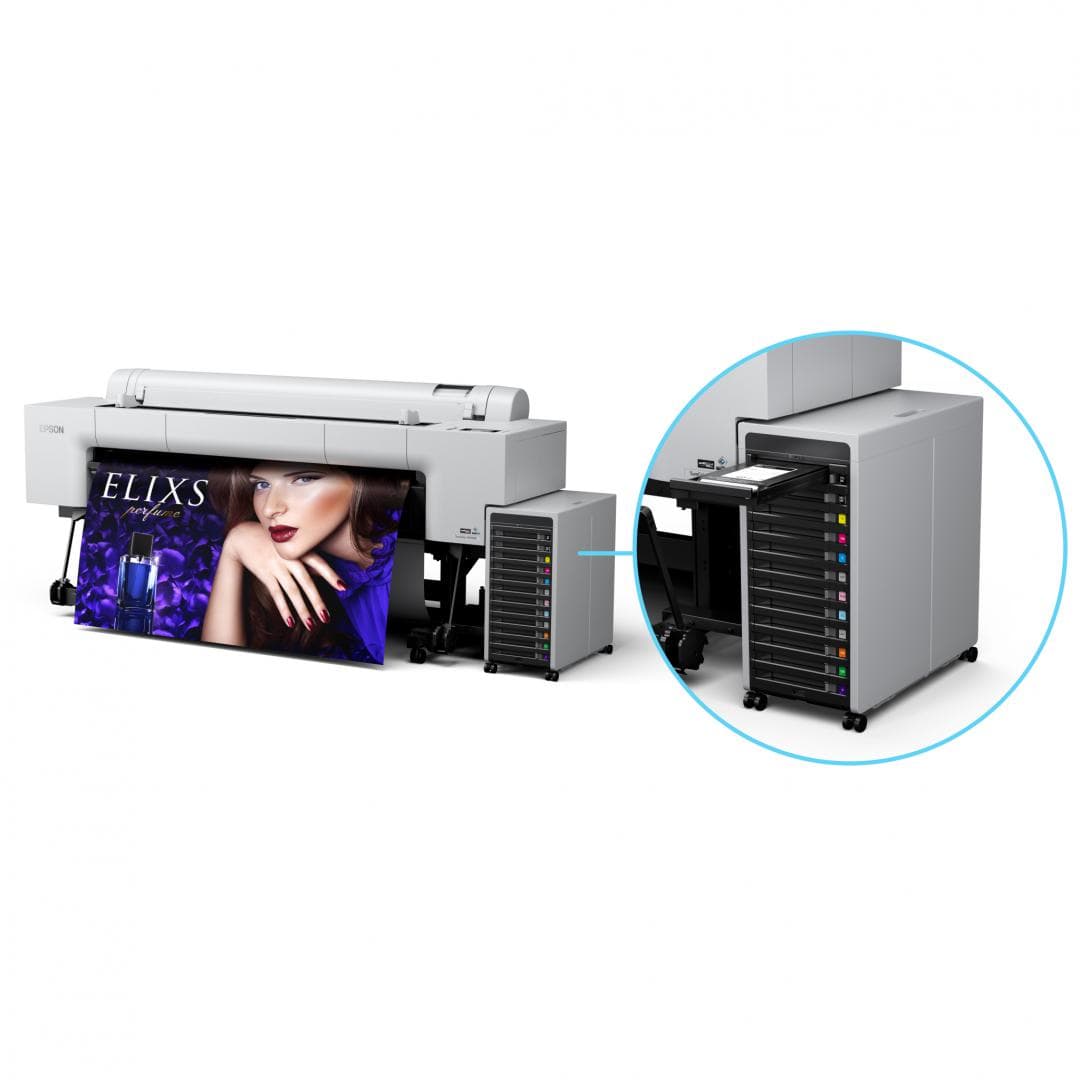 EPSON SC-P20500 64" Large Format Printer inkjet bundle, PrecisionCore™ Micro TFP printhead, Cerneala Ultrachrome® Pro12, Photo Black, Matte Black, Cyan, Light Cyan, Yellow, Vivid Magenta, Vivid Light Magenta, Violet, Orange, Green, Grey, Light Grey, rezolutie printare: 2.400 x 1.200 DPI, Formate — miniatură