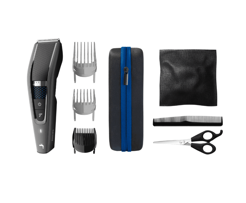 Aparat de tuns Philips HC7650/15, 0.5-28 mm, 28 trepte, Litiu-Ion, Lavabil, Negru/Albastru — miniatură