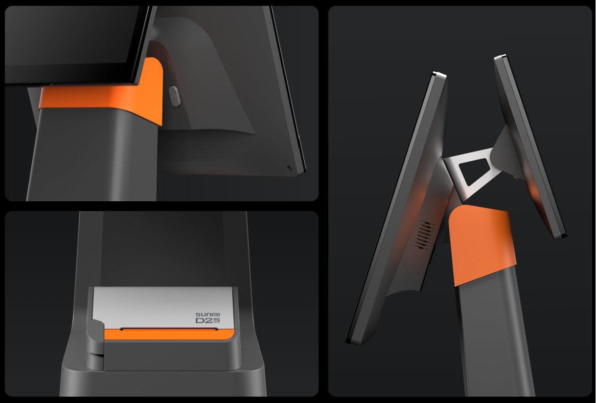 SUNMI DESKTOP POS SYSTEM L1586 D2s PLUS (15.6"+15.6", 2GB + 16GB, Printer 80mm, WIFI, Adapter EU) — miniatură