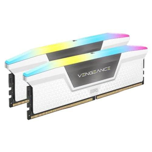 Memorie RAM Corsair Vengeance RGB White, 32GB DDR5, 6000MHz, CL36 — miniatură