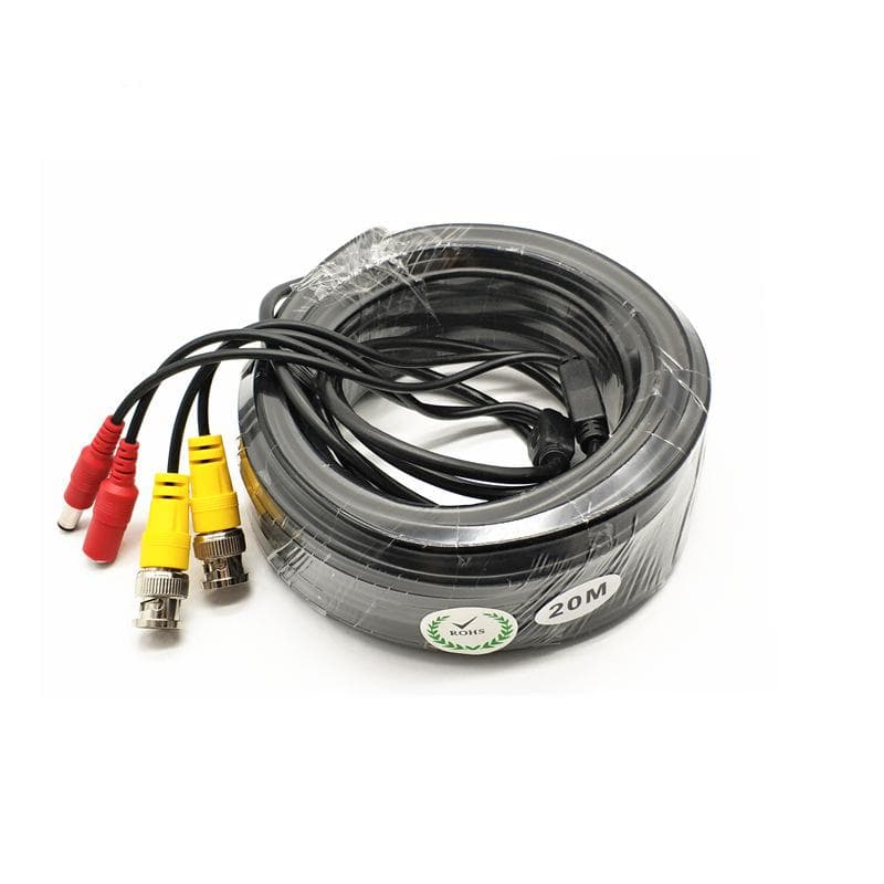 Cablu video si alimentare 20 metri LN-EC04-20M; conectori DC si BNC; Video Power: 26 AWG; Insulation: 1.3mm Colourless PE; Power Conductor: 21 AWG x 2C Red/Black ID: 1.35mmPVC; Outer Jacket: 4.4mm PVC Black