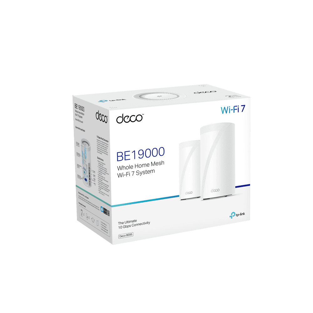 Router wireless TP-LINK Deco BE85 (2-Pack), WIFI 7, Mesh, Tri-Band — miniatură