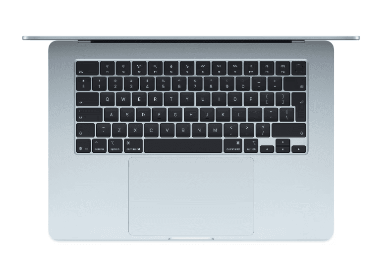 MacBook Air 15.3" Retina/Apple M4 (CPU 10-core, GPU 10-core, Neural Engine16-core)/16GB/256GB - Sky Blue - INT KB (2025) — miniatură