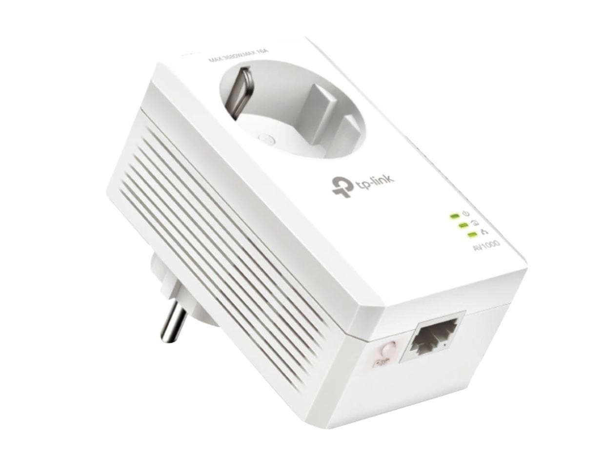 TP-Link Powerline Gigabit Passthrough, HomePlug AV2,IEEE 1901, IEEE 802.3, IEEE 802.3u, IEEE 802.3ab, Gigabit Ethernet Port, Aria de acoperire: 300M, CONTINUT PACHET 1X adaptoare powerline ethernet, viteze mari de transfer de date, de până la 1000 Mbps.