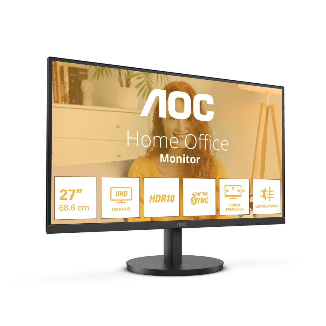 Monitor Consumer AOC U27B3M, 27", 3840 x 2160 pixeli, Black