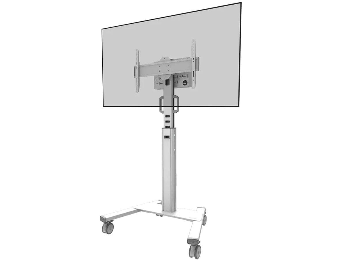 Stand podea mobil Neomounts 37"-75", VESA 100x100~600x400, 70kg, fix, inaltime reglabila, alb
