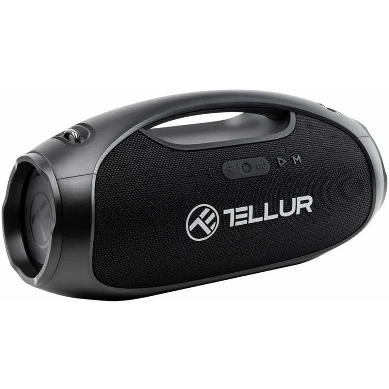 Boxa portabila Tellur BT 5.3 Obia Pro, putere maxima 60W, sensibilitate 80 dB, autonomie 12 ore, lumini LED, negru — miniatură