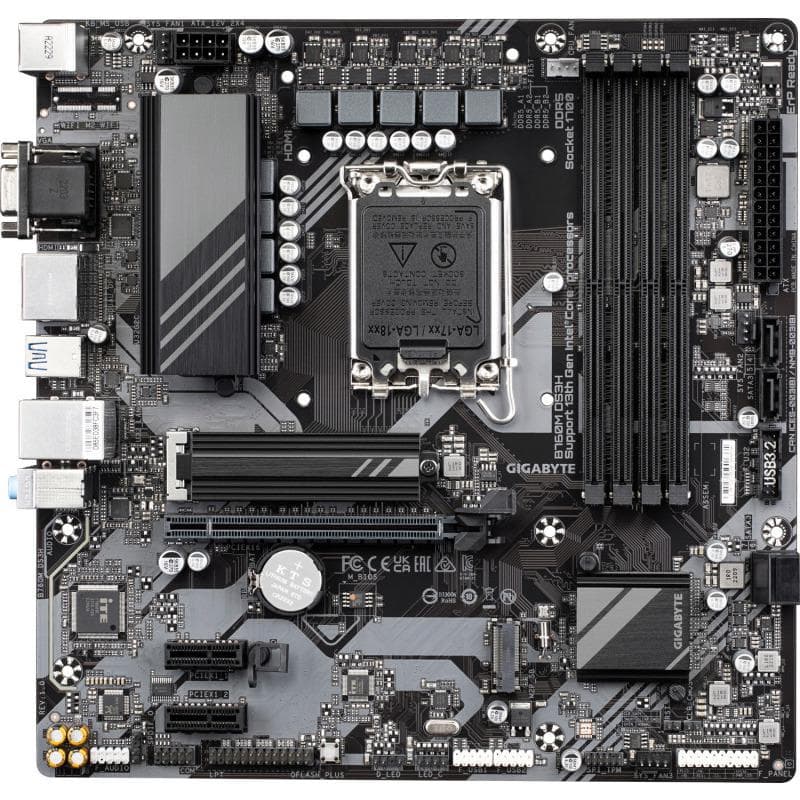 Placa de baza Gigabyte B760M DS3H, Socket 1700, DDR5, Micro-ATX — miniatură