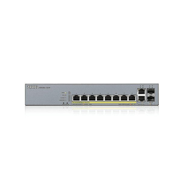 ZYXEL GS1350-12HP 12-PORT GBE POE SWITCH — miniatură