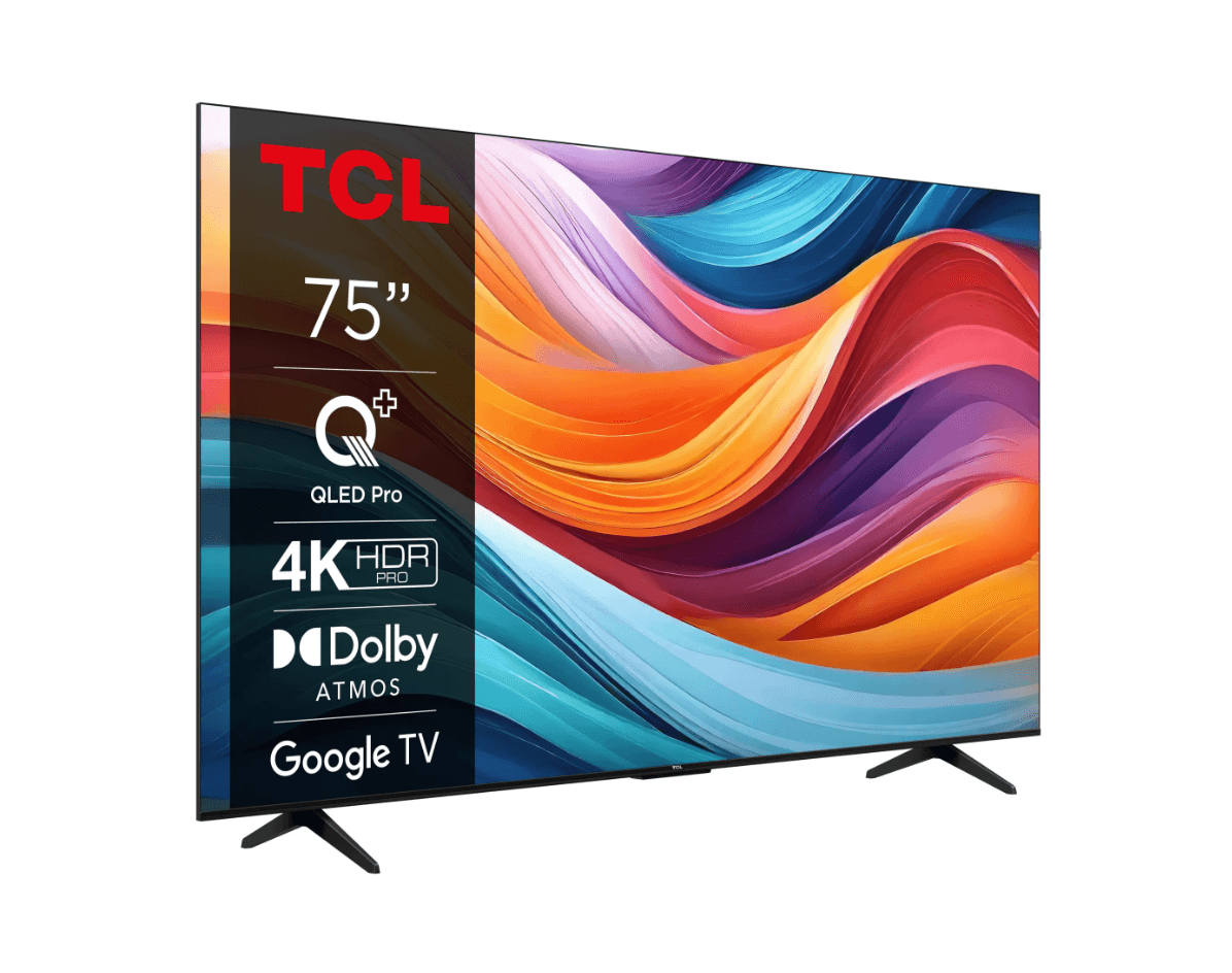 Televizor TCL QLED 75T7B, 189 cm, Smart Google TV, 4K Ultra HD, Clasa F — miniatură