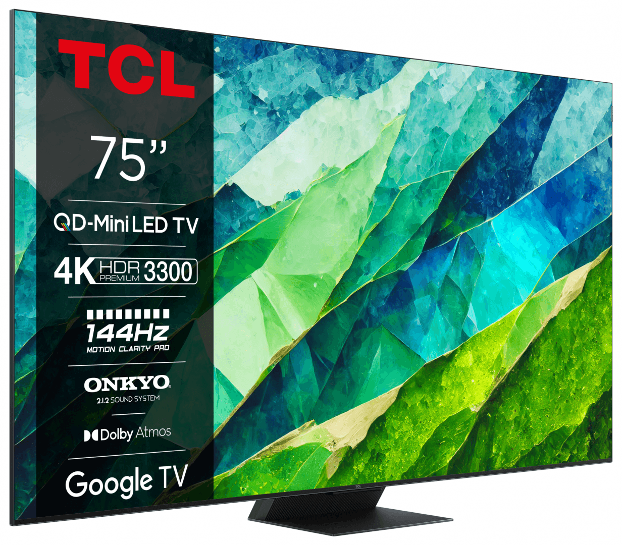 Televizor TCL MiniLed 75C855, 189 cm (75"), Smart TV, 4K, 100Hz, Negru — miniatură