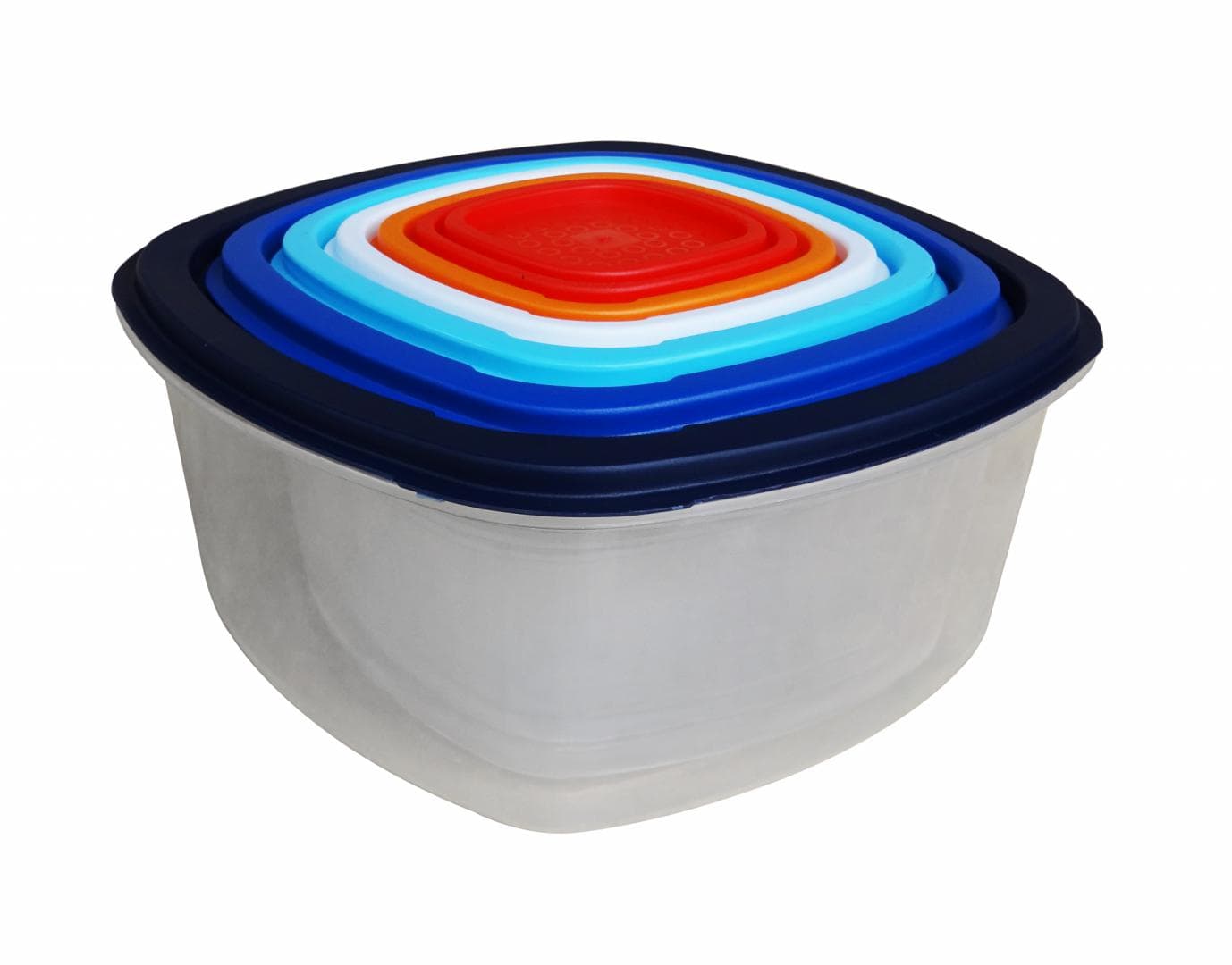 SET 7 CASEROLE PATRATE CU CAPACE,PLASTIC, VANORA HOME — miniatură