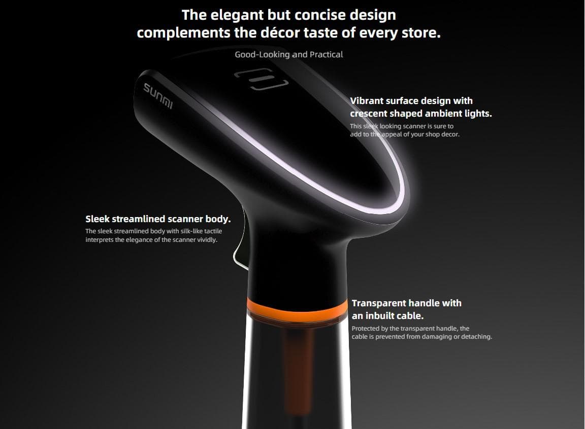 SUNMI Handheld 2D scan gun with autosensor 0,3Mp NS021 — miniatură