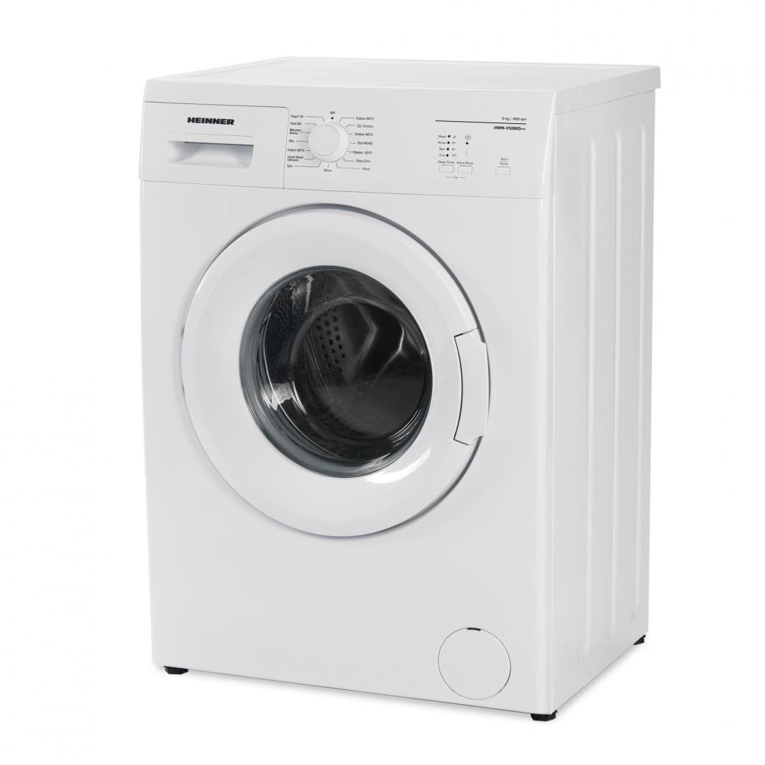 Masina de spalat rufe HEINNER HWM-V5080D++, 5 Kg, 800 rpm, Clasa: D, Alb — miniatură