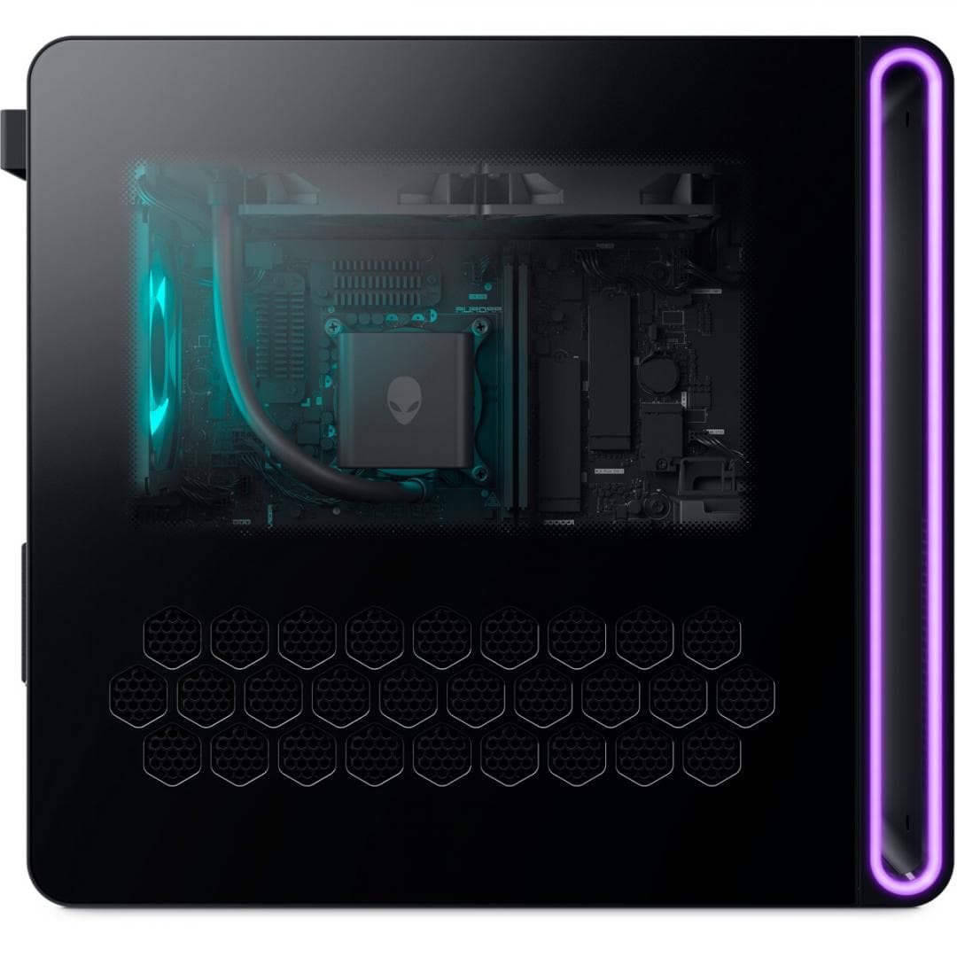 Desktop Gaming Dell Alienware Aurora ACT1250 cu procesor Intel Core Ultra 9 U9-285K pana la 5.7 GHz, 64 GB DDR5, 1TB SSD + 4TB SSD, RTX 5080, Windows 11 Pro, Black — miniatură