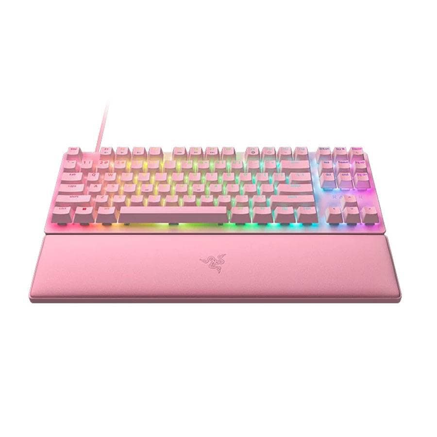 Tastatura Mecanica Gaming Razer Huntsman V2 Tenkeyless, RGB, USB, Roz — miniatură