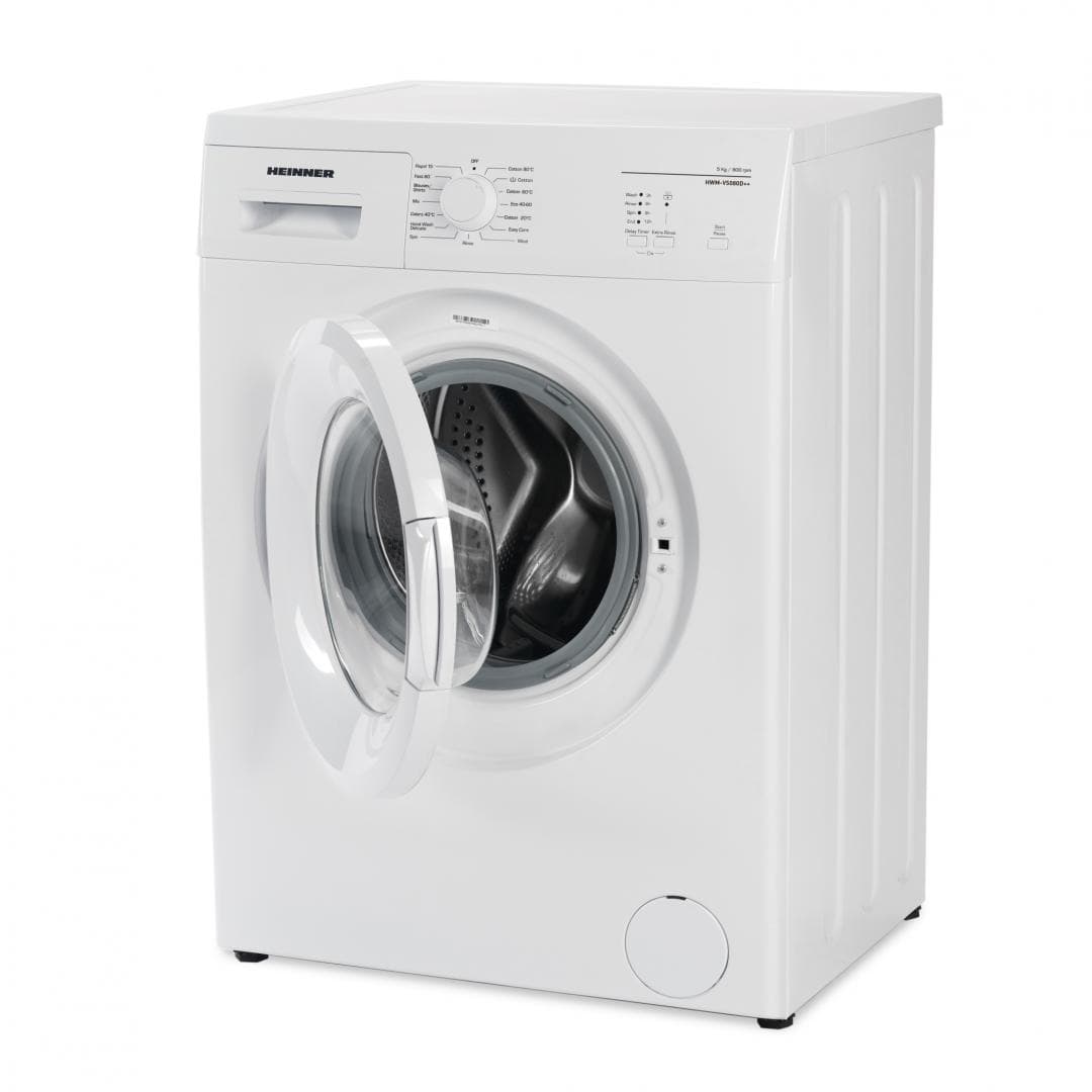 Masina de spalat rufe HEINNER HWM-V5080D++, 5 Kg, 800 rpm, Clasa: D, Alb
