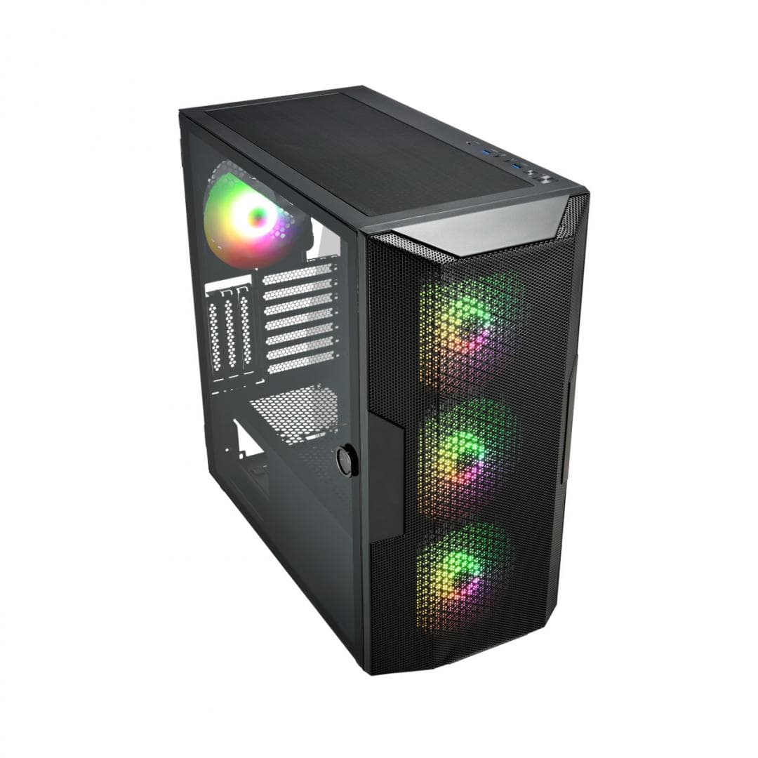 Carcasa FORTRON CUT592, RGB, Full Tower, Black — miniatură
